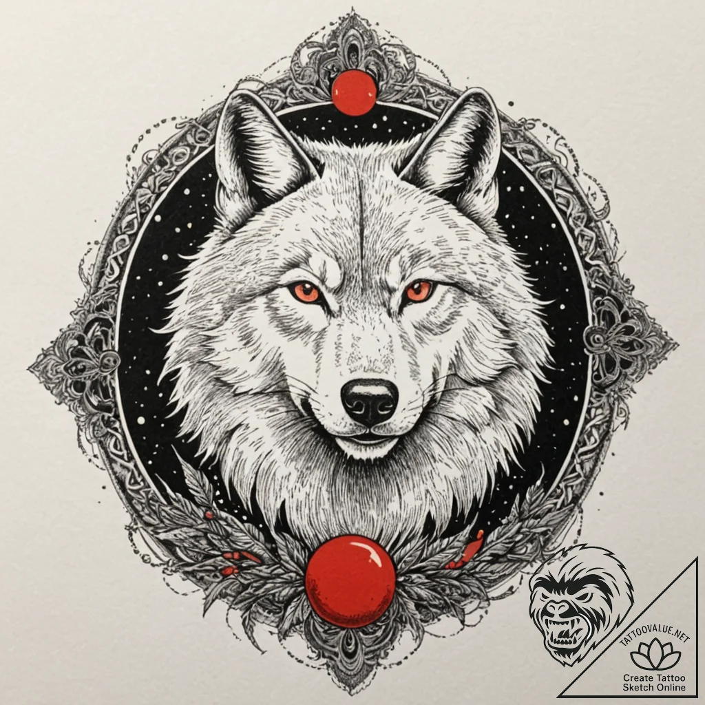 A trash polka tattoo of the wolf man, mid-tra... - tattoo sketch (№1751234257_0, 29.06.2025 21:57) — tattoovalue.net
