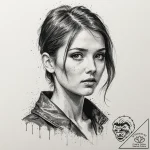 Sketch of joi from blade runner 2049, her hol… – tattoo sketch (№1751234903_0, 29.06.2025 22:08) — tattoovalue.net