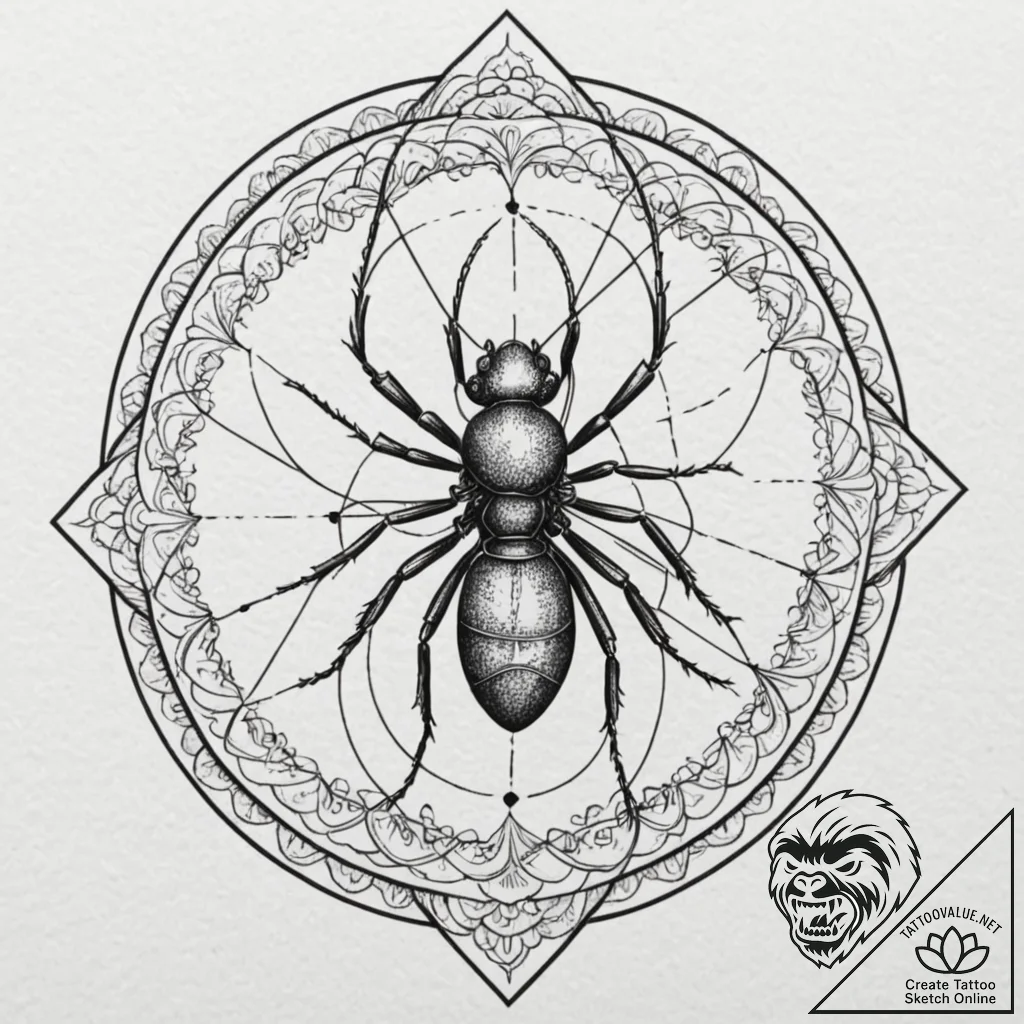 A sketch of ant-man riding an ant,, tattoo dr... - tattoo sketch (№1751235436_0, 29.06.2025 22:17) — tattoovalue.net