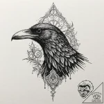 The three-eyed raven from game of thrones, ar… – tattoo sketch (№1751235544_0, 29.06.2025 22:19) — tattoovalue.net