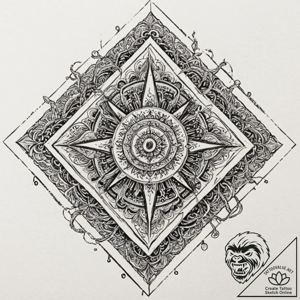 A linework tattoo of the lament configuration... - tattoo sketch (№1751238663_0, 29.06.2025 23:11) — tattoovalue.net