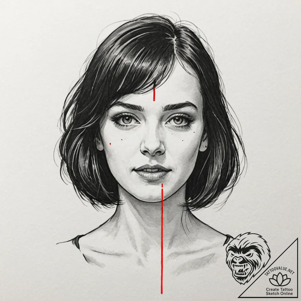A sketch of the final, chilling photograph at... - tattoo sketch (№1751238775_0, 29.06.2025 23:12) — tattoovalue.net