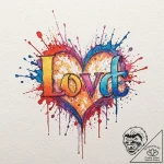 Audio waveform of a specific word (e.g., “lov… – tattoo sketch (№1751239768_0, 29.06.2025 23:29) — tattoovalue.net
