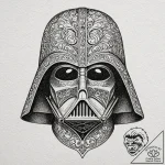 Neo-traditional tattoo design of darth vader’… – tattoo sketch (№1751240223_0, 29.06.2025 23:37) — tattoovalue.net