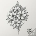 Flower, tattoo sketch design, linework tattoo… – tattoo sketch (№1751240708_0, 29.06.2025 23:45) — tattoovalue.net