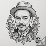 A graphic novel portrait of daniel plainview… – tattoo sketch (№1751241131_0, 29.06.2025 23:52) — tattoovalue.net