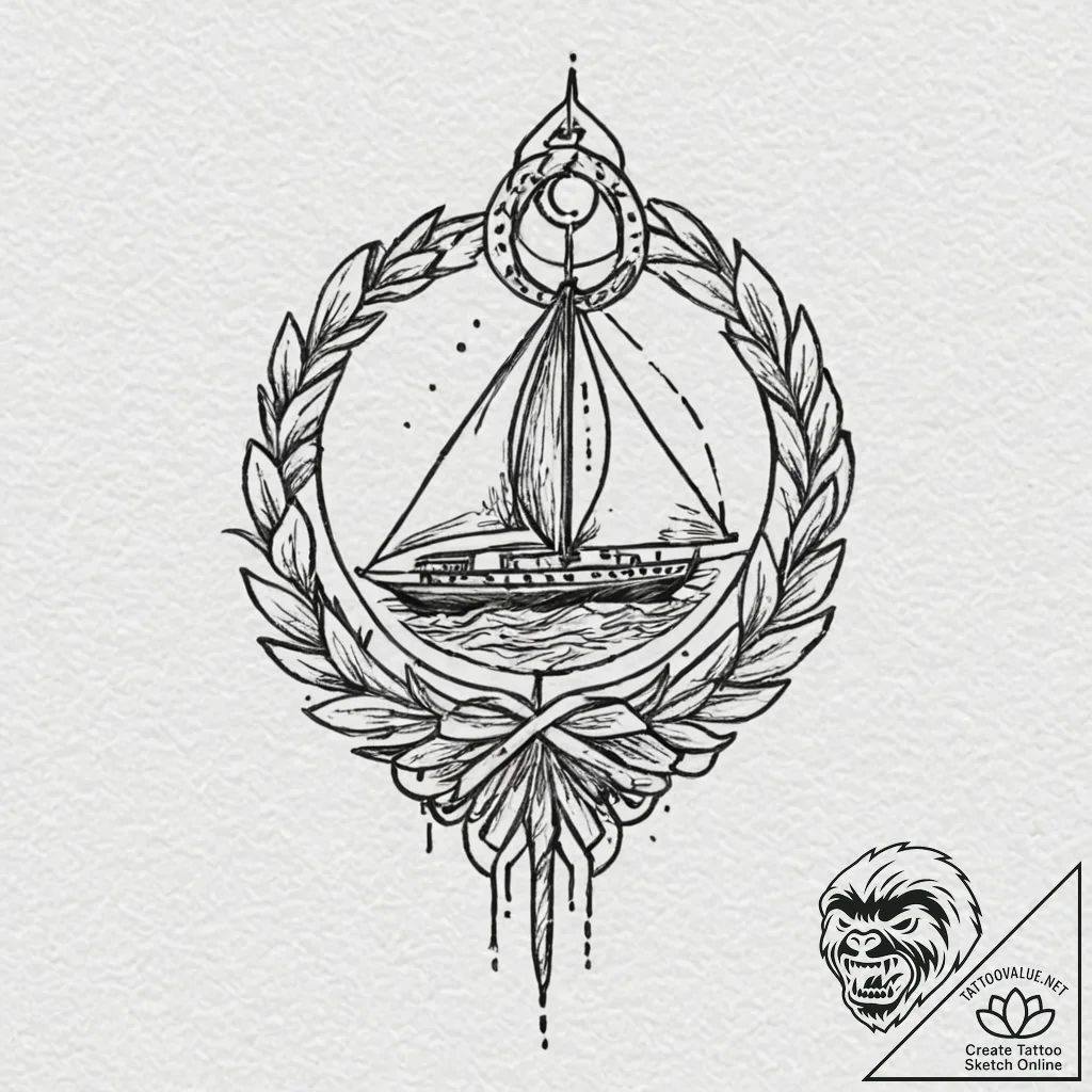 Knife, tattoo sketch design, rough sketchy li... - tattoo sketch (№1751241621_0, 30.06.2025 00:00) — tattoovalue.net