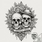 A watercolor sketch of the main characters fr… – tattoo sketch (№1751241861_0, 30.06.2025 00:04) — tattoovalue.net
