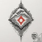A watercolor sketch of the akatsuki cloud sym… – tattoo sketch (№1751241971_0, 30.06.2025 00:06) — tattoovalue.net