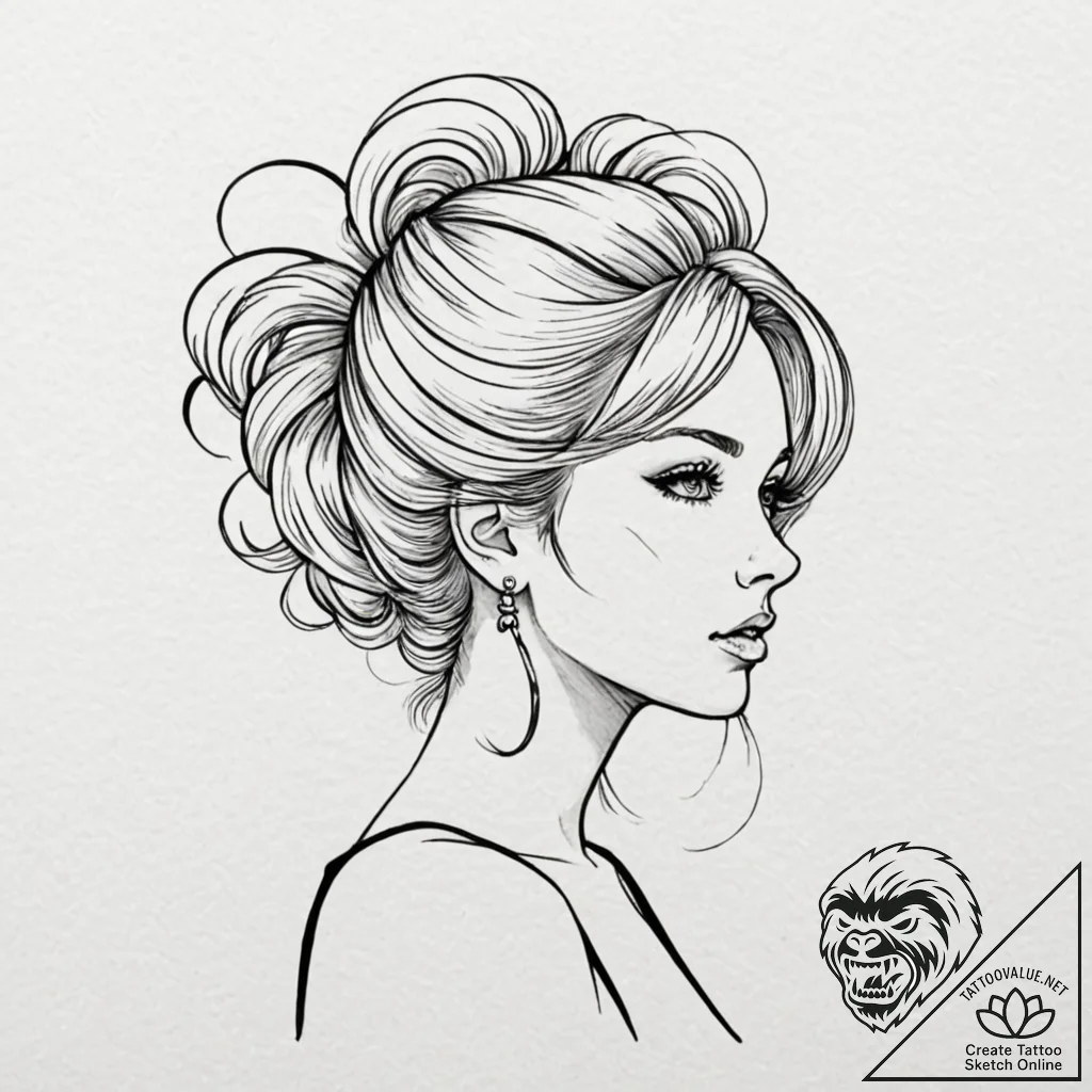 A sketch of the main character from her, with... - tattoo sketch (№1751245174_0, 30.06.2025 00:59) — tattoovalue.net
