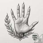 Claws, artistic tattoo sketch, stylized inter… – tattoo sketch (№1751245512_0, 30.06.2025 01:05) — tattoovalue.net