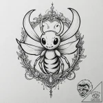 Hornet from hollow knight, artistic tattoo sk… – tattoo sketch (№1751245729_0, 30.06.2025 01:08) — tattoovalue.net