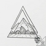 Linework tattoo of the tyrell corporation’s p… – tattoo sketch (№1751246923_0, 30.06.2025 01:28) — tattoovalue.net