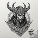 A neo-traditional portrait of a klingon warri… – tattoo sketch (№1751247921_0, 30.06.2025 01:45) — tattoovalue.net