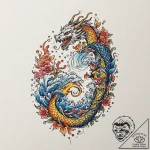 A watercolor tattoo of the dude’s rug, “it re… – tattoo sketch (№1751248023_0, 30.06.2025 01:47) — tattoovalue.net