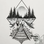 A sketch of the main characters from stand by… – tattoo sketch (№1751249674_0, 30.06.2025 02:14) — tattoovalue.net