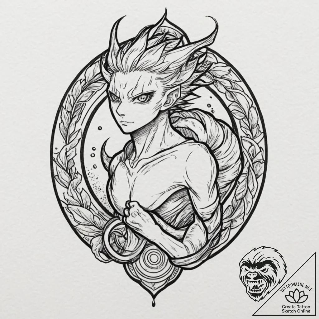 Sukuna's markings from jujutsu kaisen, ink il... - tattoo sketch (№1751251365_0, 30.06.2025 02:42) — tattoovalue.net