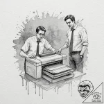 A sketch of the main characters from office s… – tattoo sketch (№1751251604_0, 30.06.2025 02:46) — tattoovalue.net