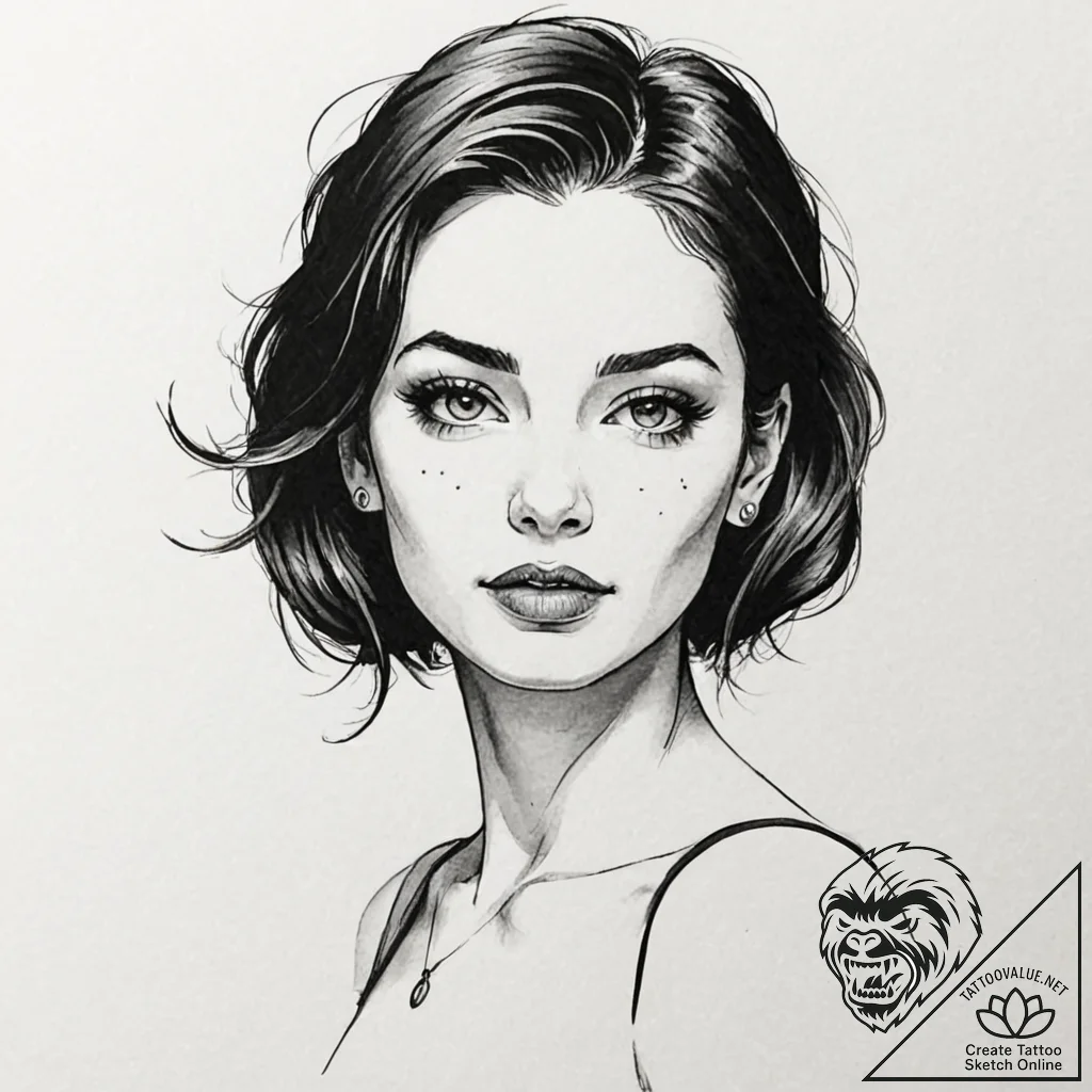 A sketch of anya forger from spy x family, wi... - tattoo sketch (№1751252044_0, 30.06.2025 02:54) — tattoovalue.net