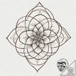 Flower of life, concept art for tattoo, moder… – tattoo sketch (№1751252783_0, 30.06.2025 03:06) — tattoovalue.net