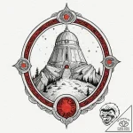 Watercolor design of the jedi temple on corus… – tattoo sketch (№1751253806_0, 30.06.2025 03:23) — tattoovalue.net