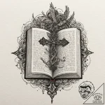 A book with pages turning into birds, tattoo… – tattoo sketch (№1751254022_0, 30.06.2025 03:27) — tattoovalue.net