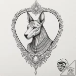 A neo-traditional portrait of anubis, the egy… – tattoo sketch (№1751254967_0, 30.06.2025 03:42) — tattoovalue.net