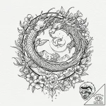 Sextant, tattoo flash sheet design, muted col… – tattoo sketch (№1751255480_0, 30.06.2025 03:51) — tattoovalue.net