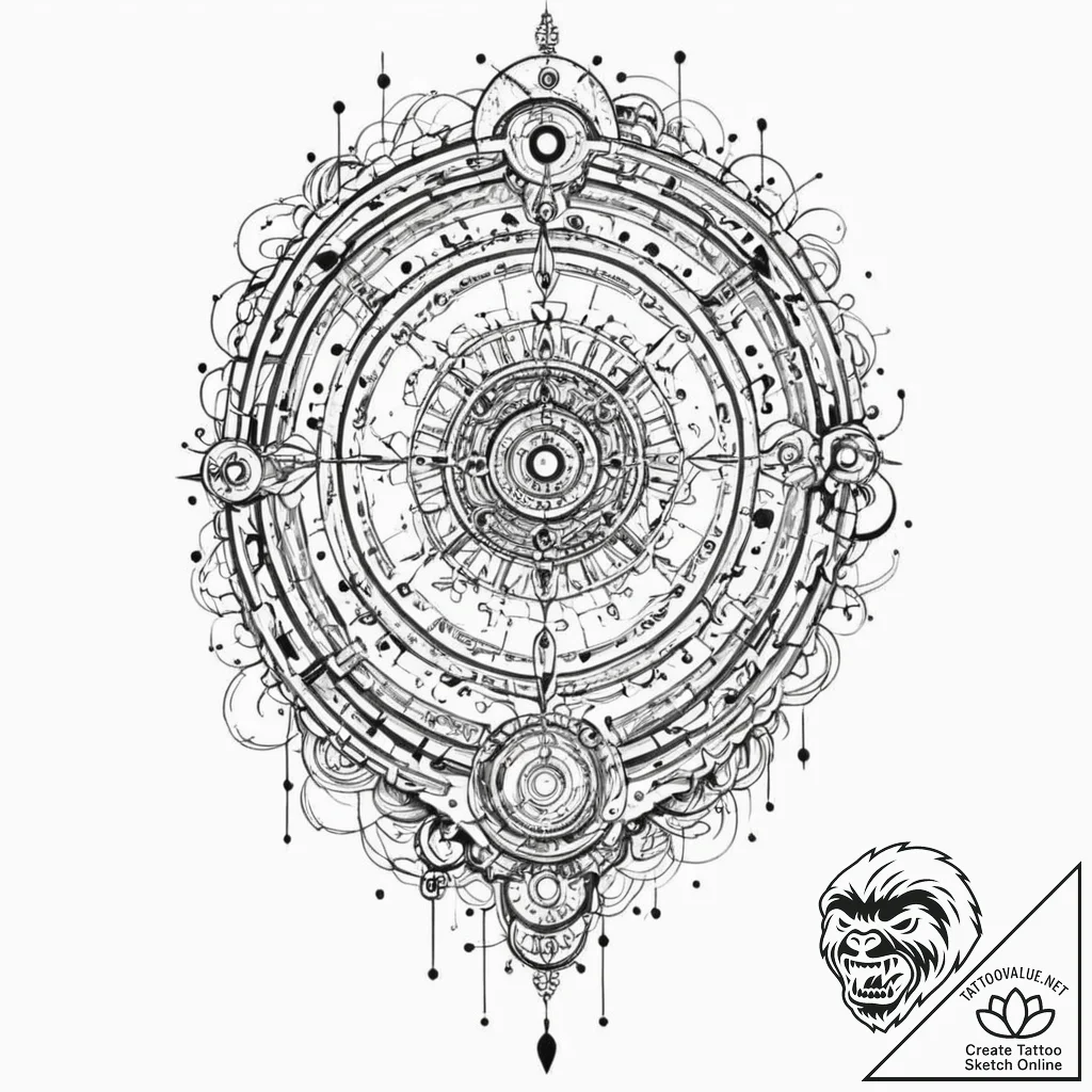 Morse code message, ink illustration for tatt... - tattoo sketch (№1751255682_0, 30.06.2025 03:54) — tattoovalue.net