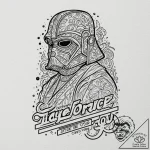 46. chicano style lettering of “may the force… – tattoo sketch (№1751255783_0, 30.06.2025 03:56) — tattoovalue.net