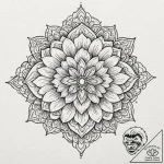 A mandala pattern (is there, but can be half-… – tattoo sketch (№1751256012_0, 30.06.2025 04:00) — tattoovalue.net