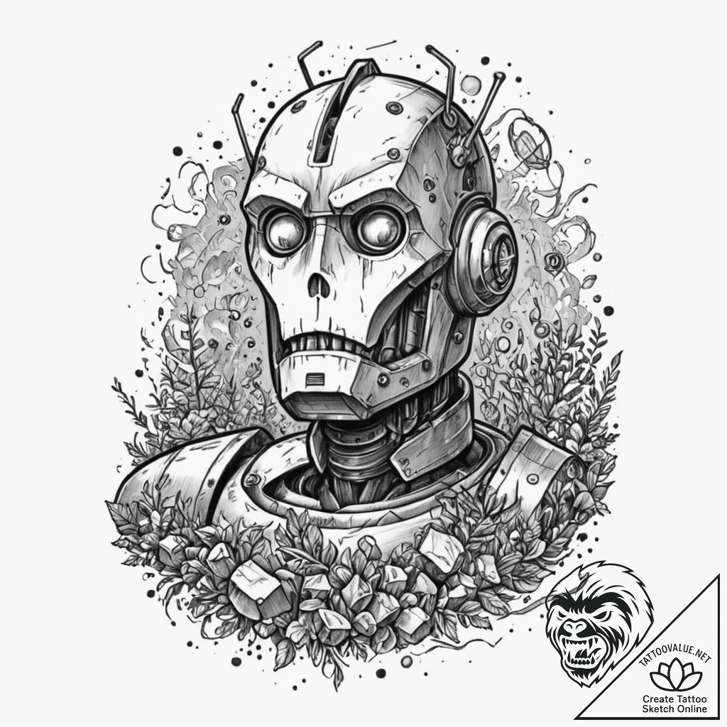 The iron giant, tattoo sketch design, muted c... - tattoo sketch (№1751256121_0, 30.06.2025 04:02) — tattoovalue.net