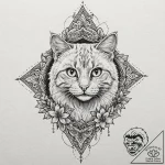 Cat’s paws, tattoo flash sheet design, clear… – tattoo sketch (№1751256644_0, 30.06.2025 04:10) — tattoovalue.net