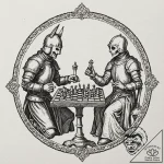 A sketch of the seventh seal, the knight play… – tattoo sketch (№1751257100_0, 30.06.2025 04:18) — tattoovalue.net