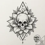 Heraldic lily, tattoo sketch design, chicano… – tattoo sketch (№1751257836_0, 30.06.2025 04:30) — tattoovalue.net