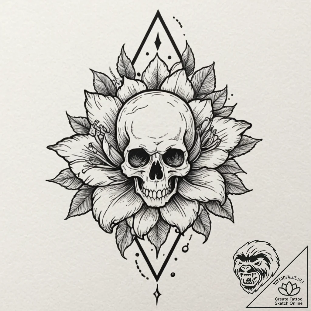 Heraldic lily, tattoo sketch design, chicano... - tattoo sketch (№1751257836_0, 30.06.2025 04:30) — tattoovalue.net