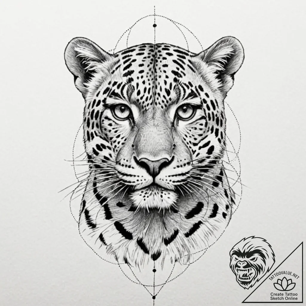 Leopard, tattoo sketch design, rough sketchy... - tattoo sketch (№1751257938_0, 30.06.2025 04:32) — tattoovalue.net