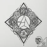 133. a linework tattoo of the four elemental… – tattoo sketch (№1751263122_0, 30.06.2025 05:58) — tattoovalue.net