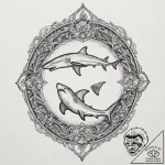 Hammerhead shark, tattoo line art, studio lig… – tattoo sketch (№1751263450_0, 30.06.2025 06:04) — tattoovalue.net