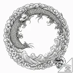 A brushstroke circle (enso), concept art for… – tattoo sketch (№1751264544_0, 30.06.2025 06:22) — tattoovalue.net