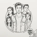 A graphic novel portrait of the main characte… – tattoo sketch (№1751266210_0, 30.06.2025 06:50) — tattoovalue.net