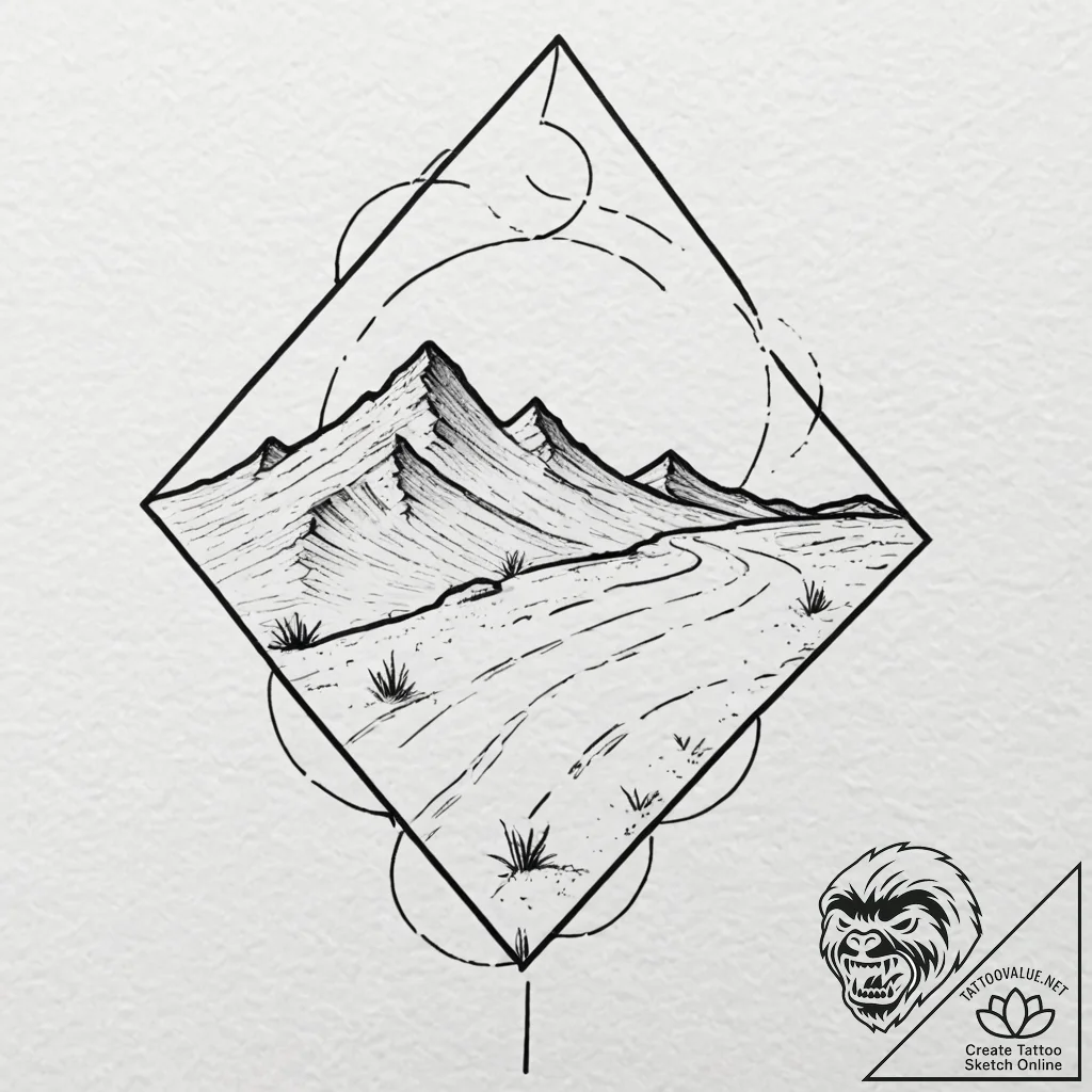 дюна (dune) - 20 промптов, tattoo flash sheet... - tattoo sketch (№1751270217_0, 30.06.2025 07:56) — tattoovalue.net