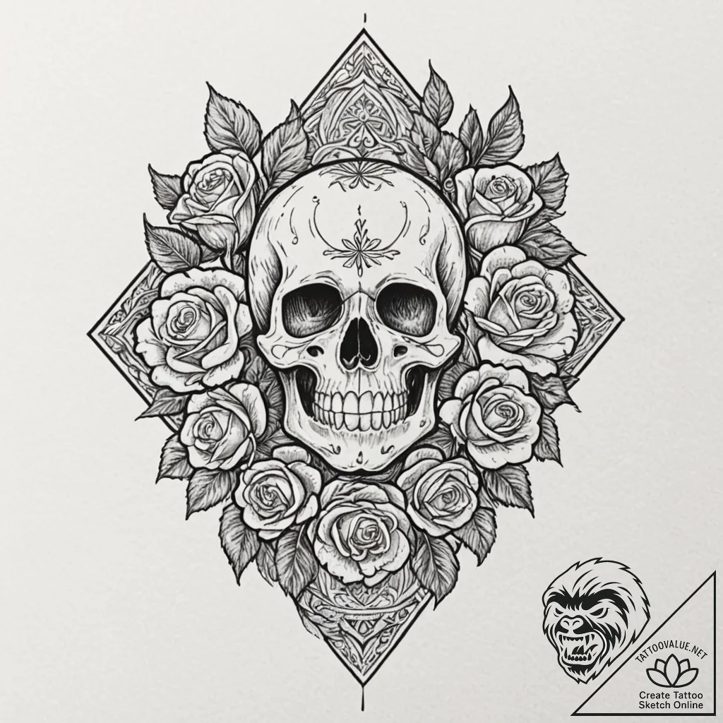 Playing card hand (e.g., a royal flush), ink... - tattoo sketch (№1751272218_0, 30.06.2025 08:30) — tattoovalue.net
