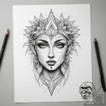 Themis, tattoo flash sheet design, black outl… – tattoo sketch (№1751282267_0, 30.06.2025 11:17) — tattoovalue.net