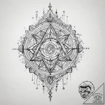 абстракция, геометрия и символы, tattoo drawi… – tattoo sketch (№1751283055_0, 30.06.2025 11:30) — tattoovalue.net