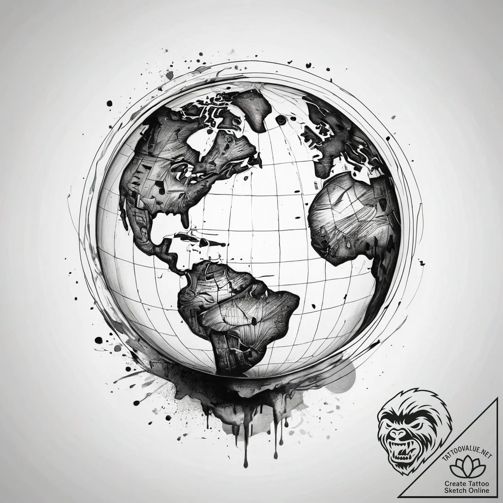 A chicano style tattoo of the "the world is y... - tattoo sketch (№1751284154_0, 30.06.2025 11:49) — tattoovalue.net