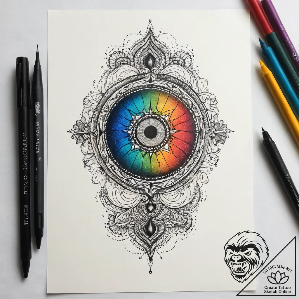 Uroboros, artistic tattoo sketch, minimalist... - tattoo sketch (№1751284793_0, 30.06.2025 11:59) — tattoovalue.net