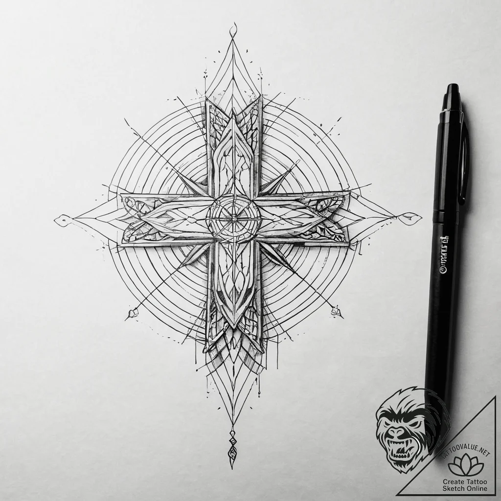 Cubes, tattoo line art, professional artwork,... - tattoo sketch (№1751285034_0, 30.06.2025 12:03) — tattoovalue.net