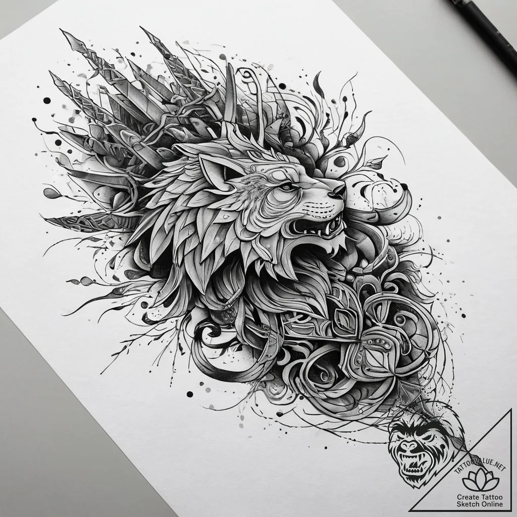 игра престолов (game of thrones), artistic ta... - tattoo sketch (№1751287512_0, 30.06.2025 12:45) — tattoovalue.net