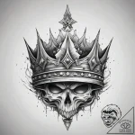 Crown, tattoo sketch design, black and white… – tattoo sketch (№1751288631_0, 30.06.2025 13:03) — tattoovalue.net
